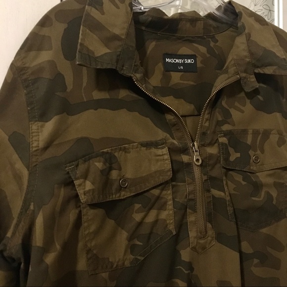 🔸3/30$🔸 Camo Blouse - Picture 2 of 2